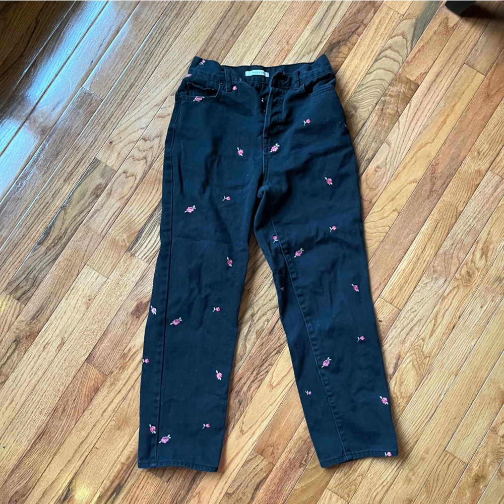 Pan Sun Embroidered Straight Leg Jeans